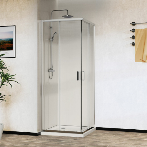 картинка Душевой уголок Vincea City 80х80 VSS-5CT800CL профиль Хром стекло прозрачное от магазина Сантехстрой