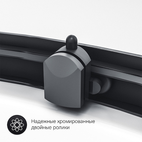 картинка W90G-401A090BT Душевое ограждение Gem Deep 1/4 Rond 90x90 стекло прозрачное, профиль черный матовый, от магазина Сантехстрой