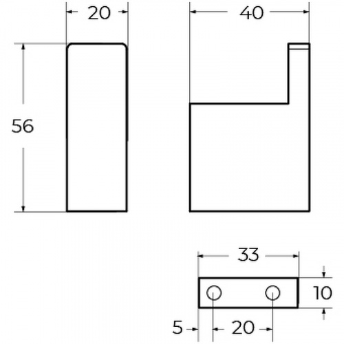 картинка Крючок Cezares Slider SLIDER-HK-IN Сатин от магазина Сантехстрой