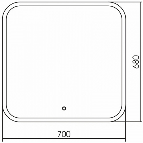 картинка Зеркало Grossman Comfort 70 670680 с подсветкой с сенсорным выключателем от магазина Сантехстрой