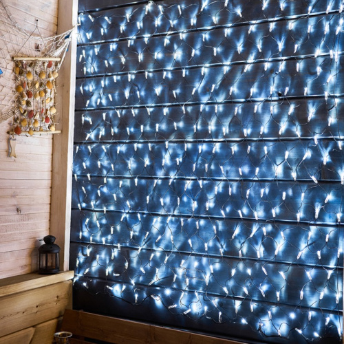 картинка Гирлянда Сеть 2х1,5м,  черный ПВХ,  288 LED Белые от магазина Сантехстрой