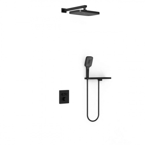 картинка Душевой комплект VSFW-321MT1RMB встраиваемый, термостатический, двухрежимный, черный от магазина Сантехстрой