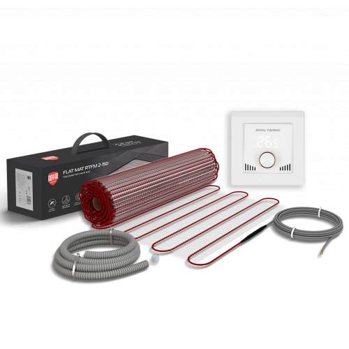 картинка Мат нагревательный Royal Thermo Flat Mat RTFM 2-150-2,5 с терморегулятором RTI-16 от магазина Сантехстрой