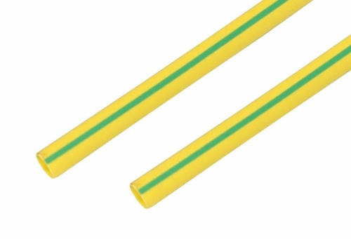 картинка Трубка термоусаживаемая ТУТ нг 20,0/10,0мм,  желто-зеленая,  упаковка 10 шт.  по 1м REXANT от магазина Сантехстрой