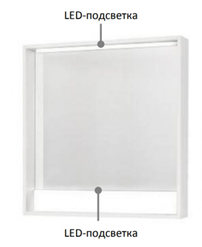 картинка Зеркало AQUATON (Акватон) 1a230402kp010 Белое от магазина Сантехстрой