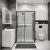 картинка Душ.ограждение 120.K33.02.1180.21.02 Cosmo (110*80*195) черный матовый, стекло шиншилла, 2 места от магазина Сантехстрой