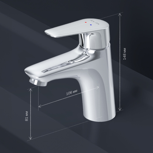 картинка F85E02100 Joy,смеситель д/умывальника, хром, шт от магазина Сантехстрой