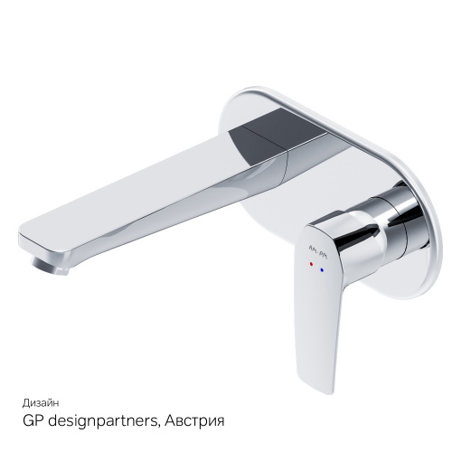 картинка F90A72200 Gem, смеситель д/умывальника, монтируемый в стену, хром, шт. от магазина Сантехстрой