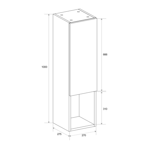 картинка Шкаф навесной Кито Флавио Белый от магазина Сантехстрой