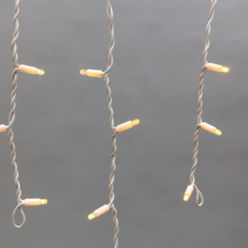 картинка Гирлянда Айсикл (бахрома) светодиодный,  4,0 х 0,6 м,  белый провод КАУЧУК,  230 В,  диоды желтые,  128 LED от магазина Сантехстрой