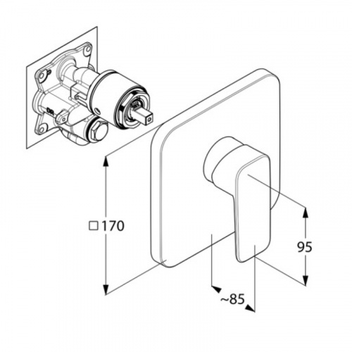 фото смеситель для душа kludi 406550575 хром