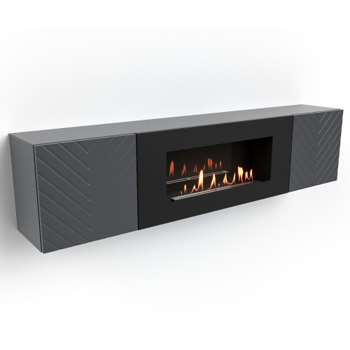 картинка Тумба с биокамином Firelight BFP-P1700V графит от магазина Сантехстрой
