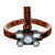 картинка ЕРМАК Фонарь налобный, 6 + 3 LED, 4 режима, 87х50х58мм, 1200мАч, USB кабель, пластик от магазина Сантехстрой
