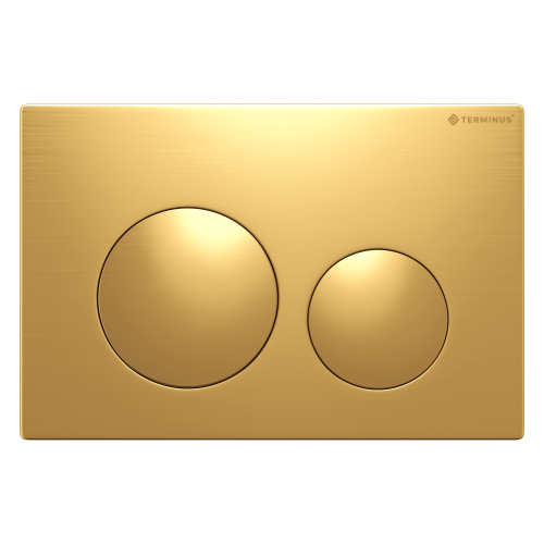 картинка Клавиша смыва для инсталляции Terminus Classic кнопка круг цвет брашированное золото от магазина Сантехстрой