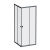 картинка W87G-403-8080-BT Sunny душ огражд квадратн, раздвижн двери 80x80 черный,стекло прозрачн от магазина Сантехстрой