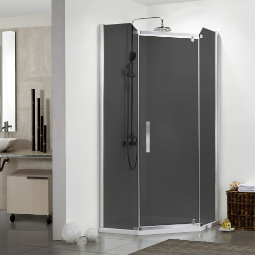 картинка Душевое ограждение AZARIO EDMONTON 900х900х2000 стекло серое 8 мм. профиль серый (AZ-NNC3231-2 900) от магазина Сантехстрой