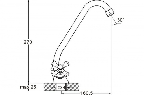 картинка Смеситель для кухни G-Lauf QMT4-A722 от магазина Сантехстрой