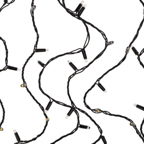 картинка Гирлянда Нить 10м,  постоянное свечение,  черный ПВХ,  230В,  цвет Тёплый белый от магазина Сантехстрой