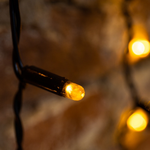 картинка Гирлянда Светодиодный Дождь 2х1,5м,  постоянное свечение,  черный провод,  230 В,  диоды ЖЁЛТЫЕ от магазина Сантехстрой