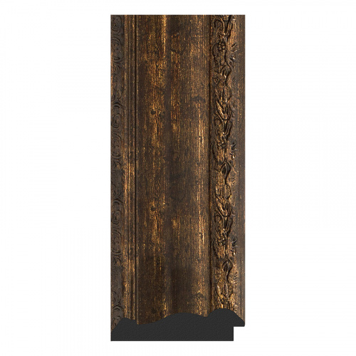 картинка Зеркало Evoform Exclusive 122х62 BY 3508 с фацетом в багетной раме - Состаренное дерево с орнаментом 120 мм от магазина Сантехстрой