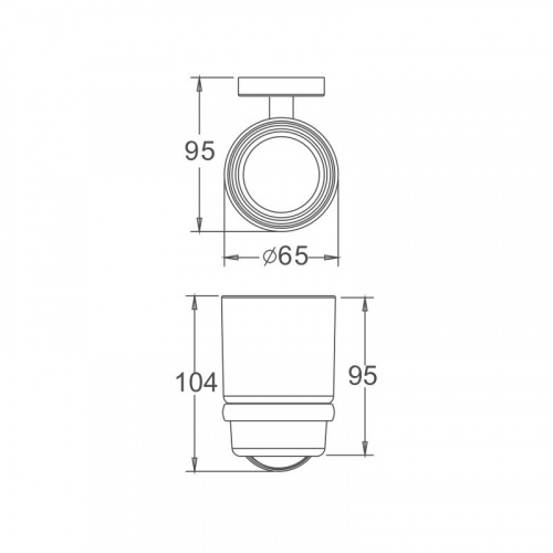картинка Стакан для ванной комнаты Haiba черный (HB8706) от магазина Сантехстрой