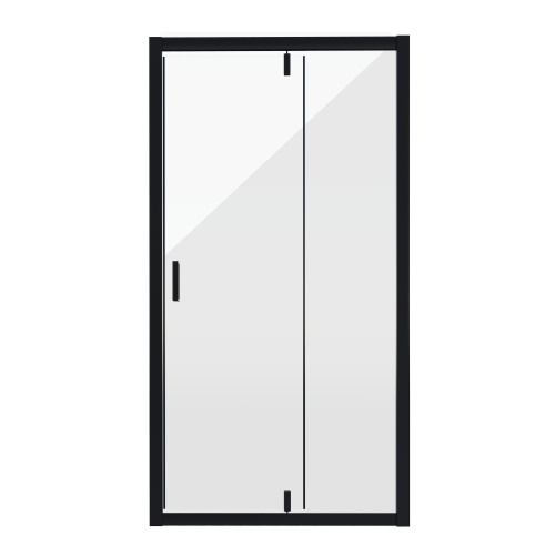 картинка Дверь в нишу Niagara Nova NG-83-11AB (110х195) черный,дверь распашная,стекло прозрачное,1 место от магазина Сантехстрой