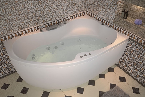 картинка Акриловая ванна Aquanet Capri 160x100 R 203915 без гидромассажа от магазина Сантехстрой