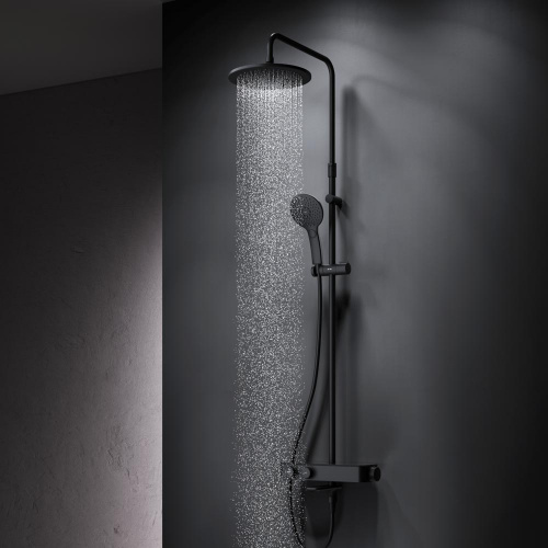 картинка F0750A522 Inspire V2.0, душевая система, набор: см-ль д/ванны/душа с термостатом, верхний душ d 250 от магазина Сантехстрой