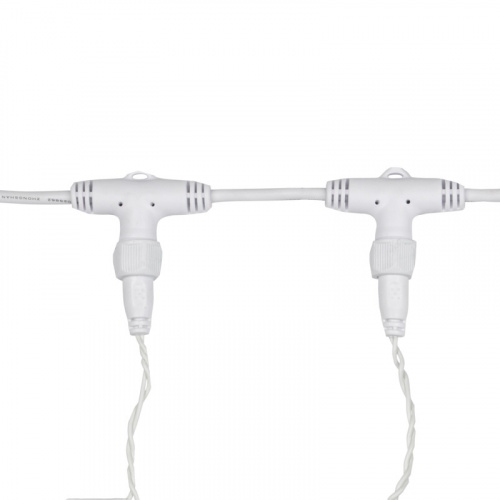 картинка Гирлянда светодиодная Занавес (Дождь),  2х3м,  600 LED ТЕПЛЫЙ БЕЛЫЙ,  белый ПВХ,  IP65, эффект мерцания,  230В,  соединяется (нужен шнур питания 303-500-1) от магазина Сантехстрой