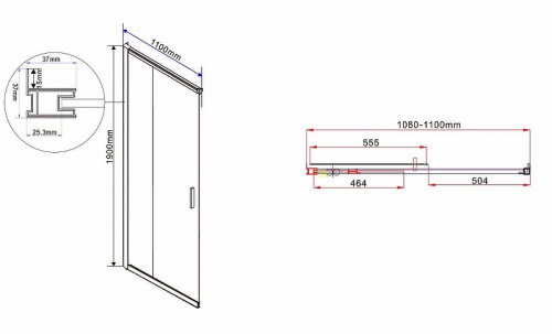картинка Душевой уголок Vincea vss-1g9011ch от магазина Сантехстрой