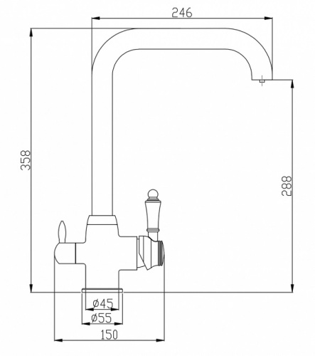картинка Смеситель для кухни ZORG Steel Hammer SH 725 CR от магазина Сантехстрой
