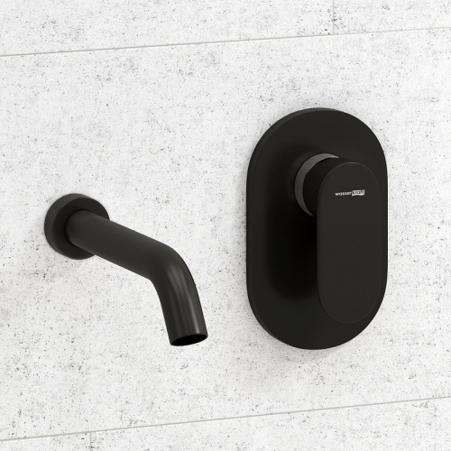 картинка Смеситель для раковины WasserKRAFT A74543 Черный матовый от магазина Сантехстрой