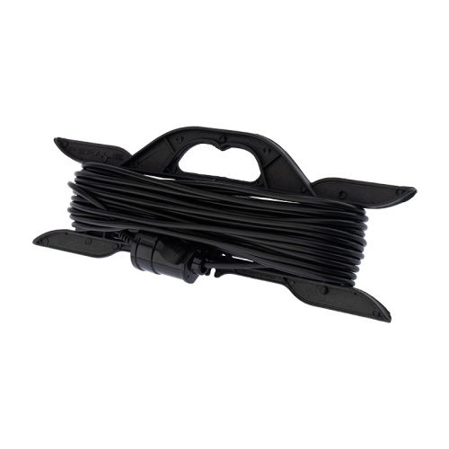 картинка Удлинитель-шнур на рамке PROconnect ПВС 2х0.75, 20 м,  б/з,  6 А,  1300 Вт,  IP20, черный (Сделано в России) от магазина Сантехстрой
