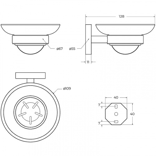 картинка Мыльница Cezares Relax RELAX-SODS-01 Хром от магазина Сантехстрой