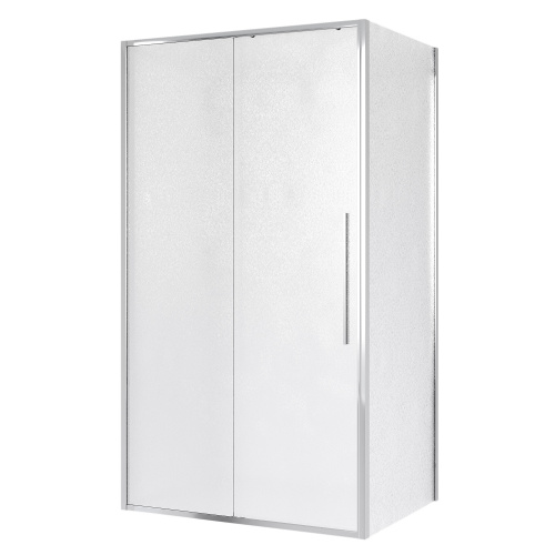 картинка Душевое ограждение Niagara Nova NG-65-13CH-CH80-34 (130х80х195) прямоугольник,хром,дверь раздвижная,стекло шиншилла,2 места от магазина Сантехстрой