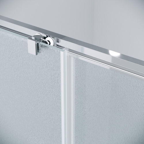 картинка Дверь в нишу 100.K33.02.130.10.02 Cosmo (130*195) хром, стекло шиншилла, 1 место от магазина Сантехстрой