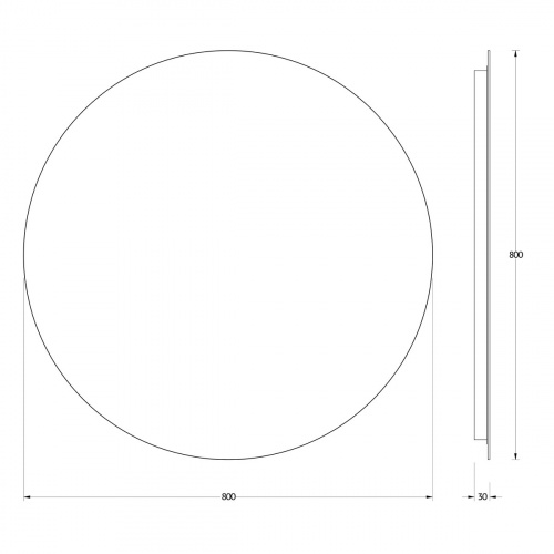 картинка Зеркало настенное с LED-подсветкой Ledshine EVOFORM 80х80 см, BY 2545 от магазина Сантехстрой