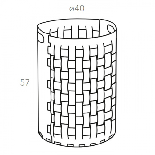 картинка ADJ Круглая корзина для белья Dubai, D40xH57 см., цвет: шоколад/капучино от магазина Сантехстрой