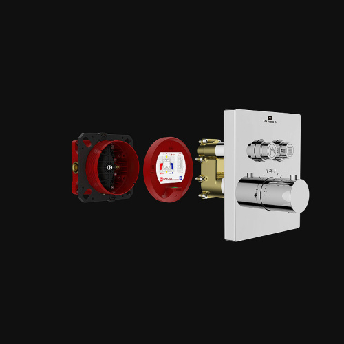 картинка Душевая система Vincea Inspire VSFW-3I21T2CH с термостатом Хром от магазина Сантехстрой
