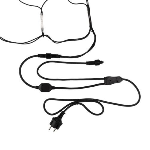 картинка Гирлянда Сеть 2x4м,  черный КАУЧУК,  560 LED Белые от магазина Сантехстрой