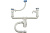 картинка Двойной бутылочный сифон ORIO двухуровневый 1 1/2x40, с переливом, одним отводом и гибкой трубой 40-40/50 А-40091 от магазина Сантехстрой