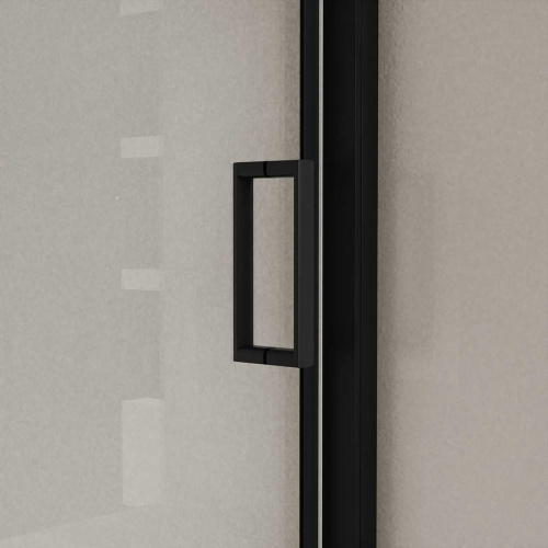 картинка Душевая дверь City VDS-5CT140CLB, 1400, черный, стекло прозрачное от магазина Сантехстрой