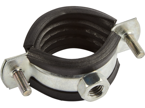 картинка Хомут метал.трубный с резин.профилем и гайкой - 3quot; (87-94) М10 от магазина Сантехстрой