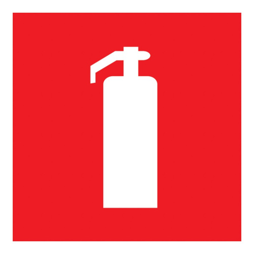 картинка Табличка ПВХ знак пожарной безопасности «Огнетушитель» 200х200 мм REXANT от магазина Сантехстрой