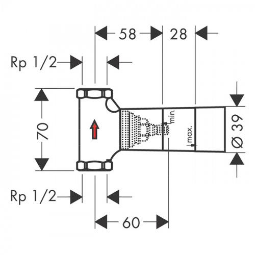 картинка HG Cкрытая часть для запорного вентиля 1/2" от магазина Сантехстрой