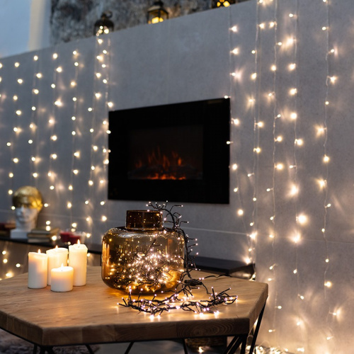 картинка Гирлянда Кластер LED 3 м,  темно-зеленый ПВХ IP20, 288 диодов,  цвет теплый белый от магазина Сантехстрой