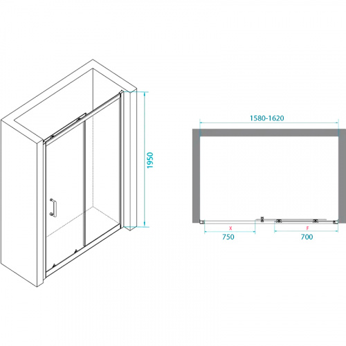 картинка Душевая дверь RGW 41081416-11 от магазина Сантехстрой