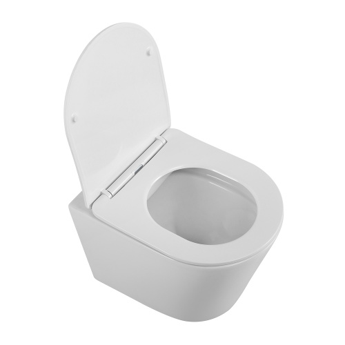 картинка Унитаз подвесной безободковый с сиденьем BelBagno FLAY-R BB053CHR/SC от магазина Сантехстрой