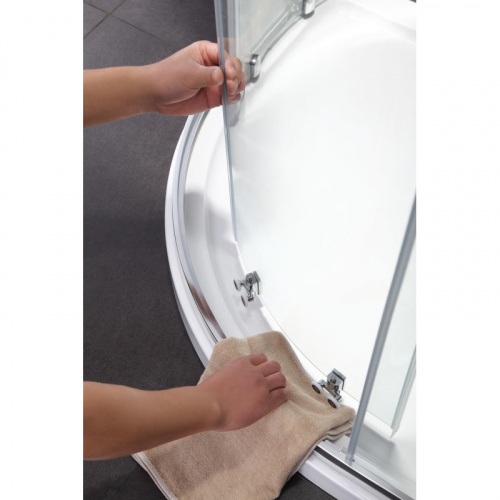 картинка Душевой уголок 80х80 см Black & White Stellar Wind 1018080 прозрачное от магазина Сантехстрой