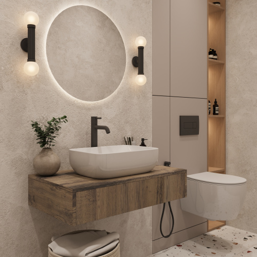 картинка Раковина накладная Oliveeka 9387B на столешницу 455-325 белая от магазина Сантехстрой